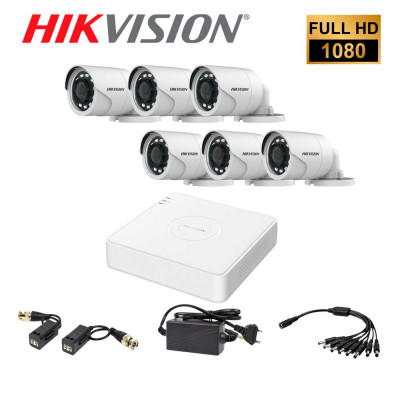 Комплект видеонаблюдения Hikvision 6OUT FullHD