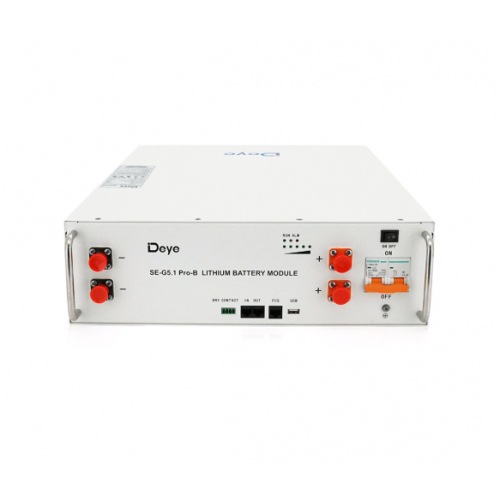 Акумуляторна батарея Deye LiFePO4 SE-G5.1 Pro-B 51,2V 100AH, 5,12kW BMS50A@16S до 32 parallel CAN/RS485, IP21, 6000Cycles, (445*133*540),45kg