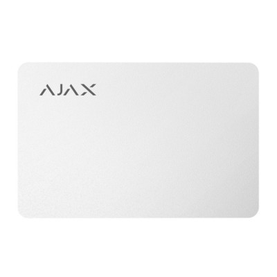 Захищена безконтактна картка Ajax Pass white (комплект 3 шт.) для клавіатури KeyPad Plus