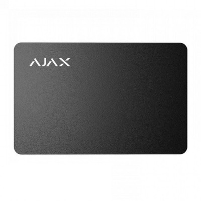 Захищена безконтактна картка Ajax Pass black (комплект 10 шт.) для клавіатури KeyPad Plus