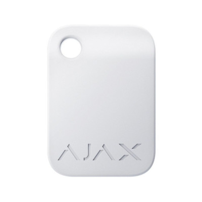 Защищенный бесконтактный брелок Ajax Tag white (комплект 10 шт.) для клавиатуры KeyPad Plus