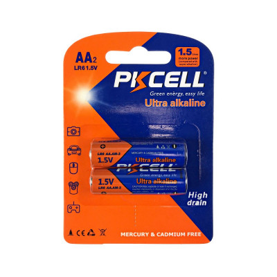 Батарейка PKCELL Ultra Alkaline AA LR6 1.5V, 2шт./блистер