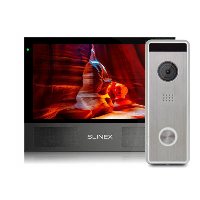 Комплект видеодомофона Slinex Sonik 7 Cloud black + Tantos Triniti HD