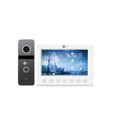 Комплект відеодомофона Neolight KAPPA HD / Solo FHD Graphite: відеодомофон 7" зі вбудованим БКЗ і 2 Мп відеопанель Комплект відеодомофона Neolight KAPPA HD / Solo FHD Graphite: відеодомофон 7" зі вбудованим БКЗ і 2 Мп відеопанель