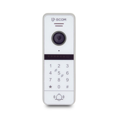 Відеопанель BCOM BT-400FHD-AC White з вбудованою клавіатурою і зчитувачем Mifare