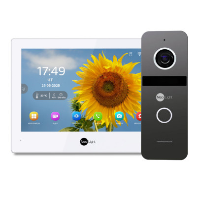 Комплект Neolight ALPHA Hybrid IPW KIT Graphite: гібридний відеодомофон 8" з Wi-Fi та 2 Мп IP відеопанель з Wi-Fi Комплект Neolight ALPHA Hybrid IPW KIT Graphite: гібридний відеодомофон 8" з Wi-Fi та 2 Мп IP відеопанель з Wi-Fi